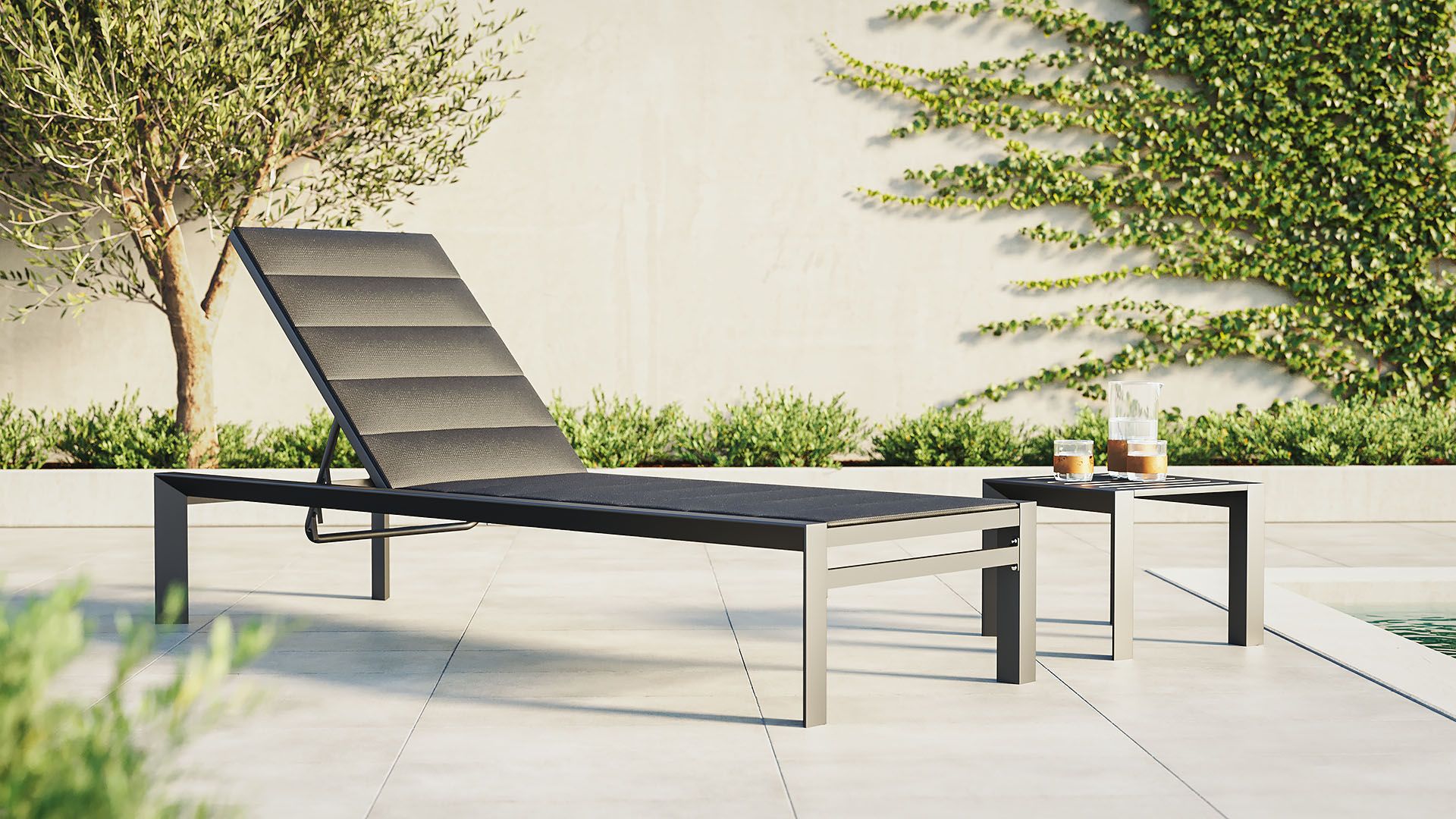 Aluminium on sale chaise lounge