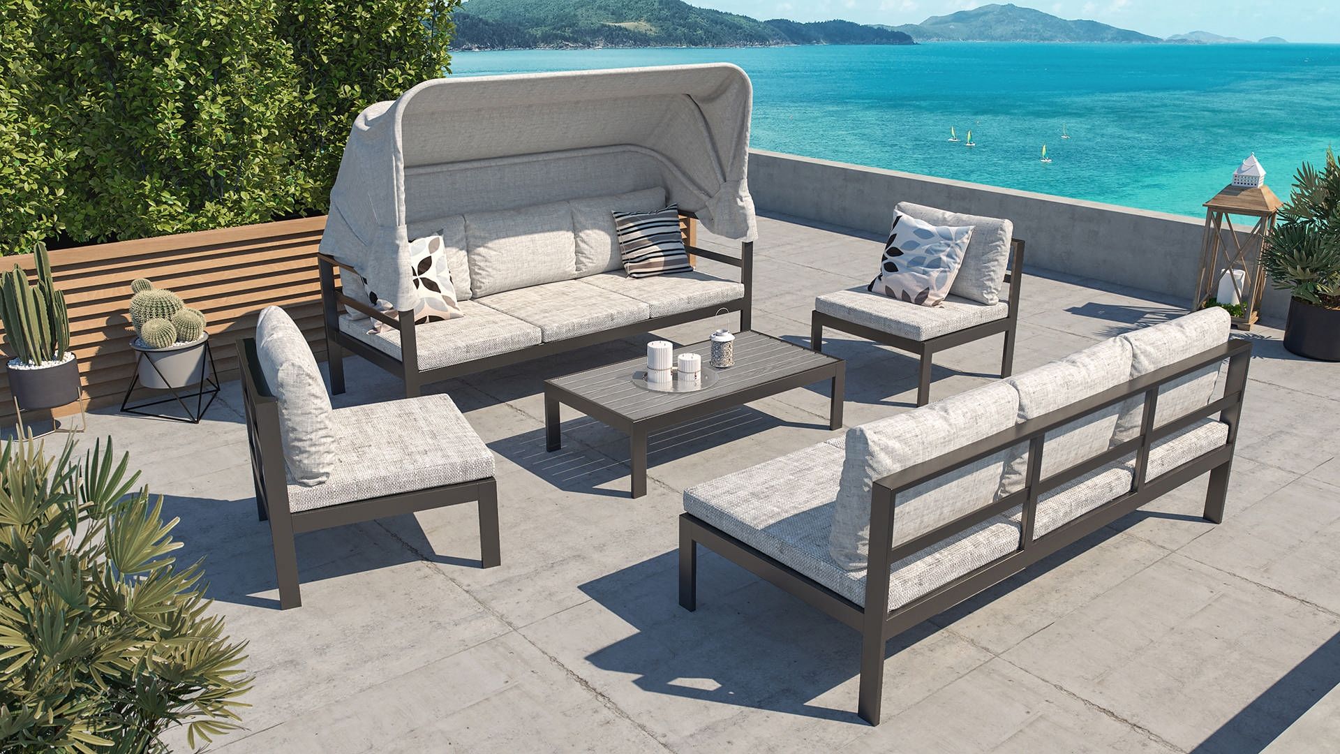 Canopy on sale patio set