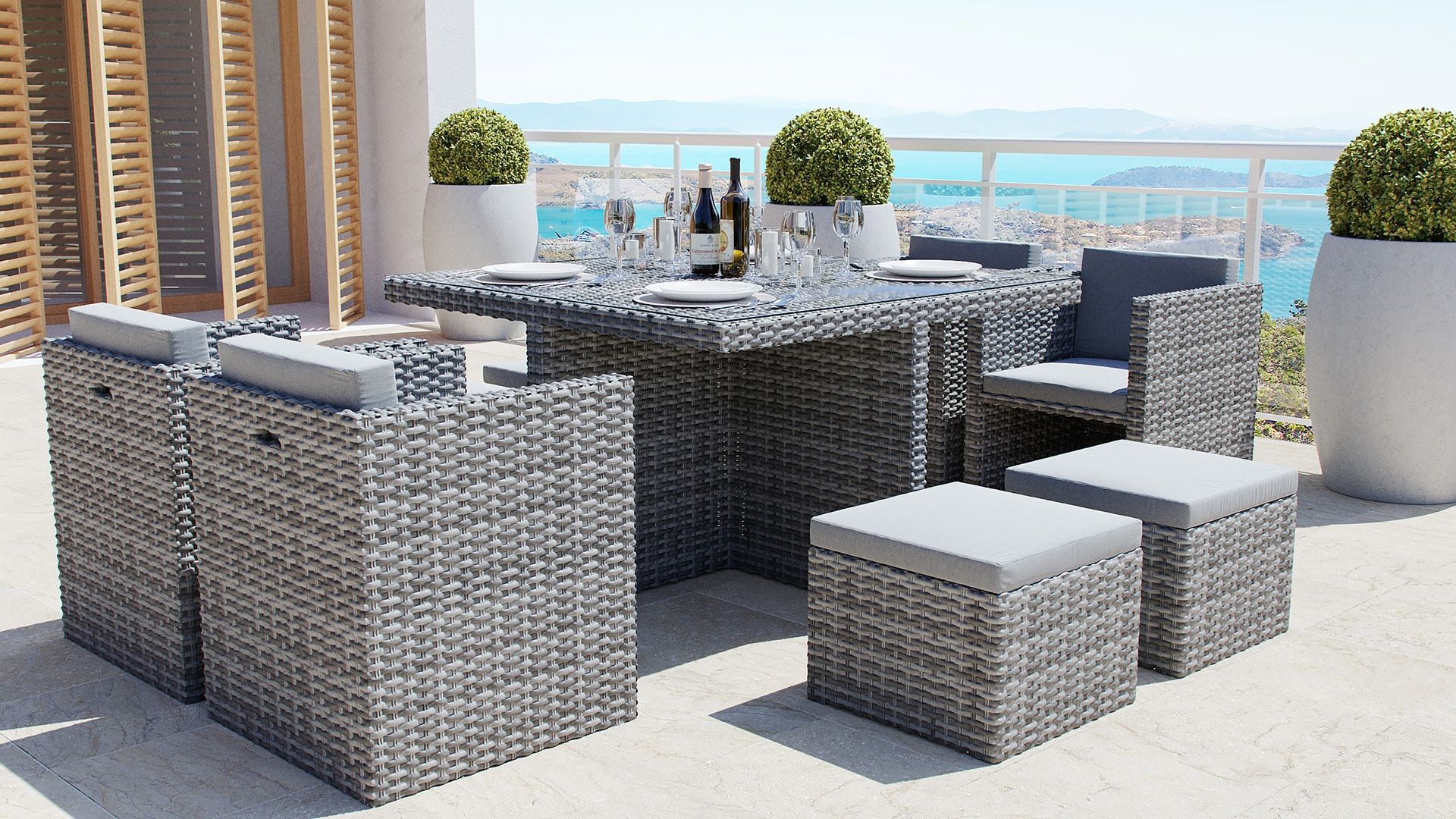 Ocean rattan sales cube