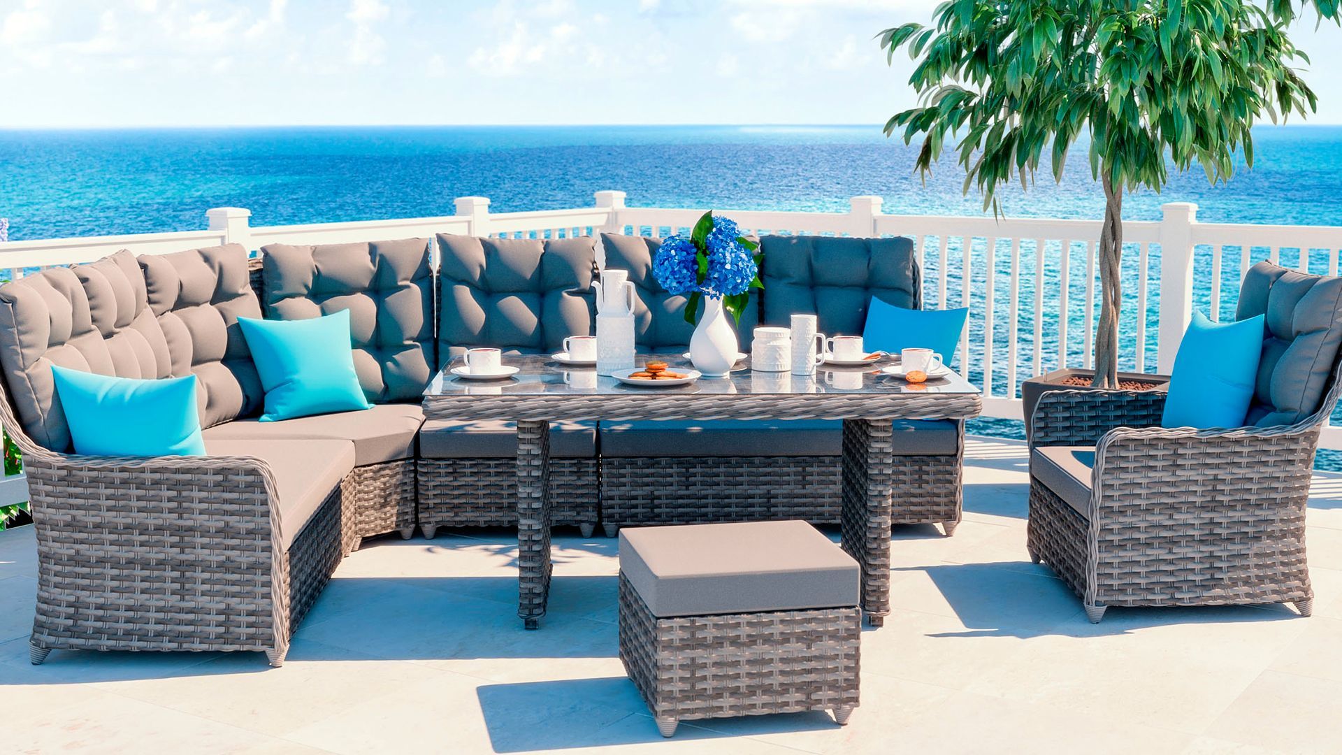 Baltic patio sofa top