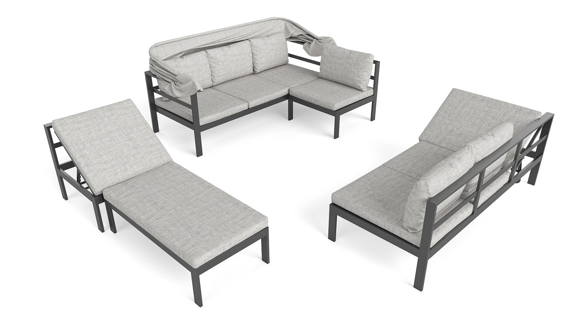 Outdoor sofa with a canopy Dario Furniture Set arteliadesign.co.uk