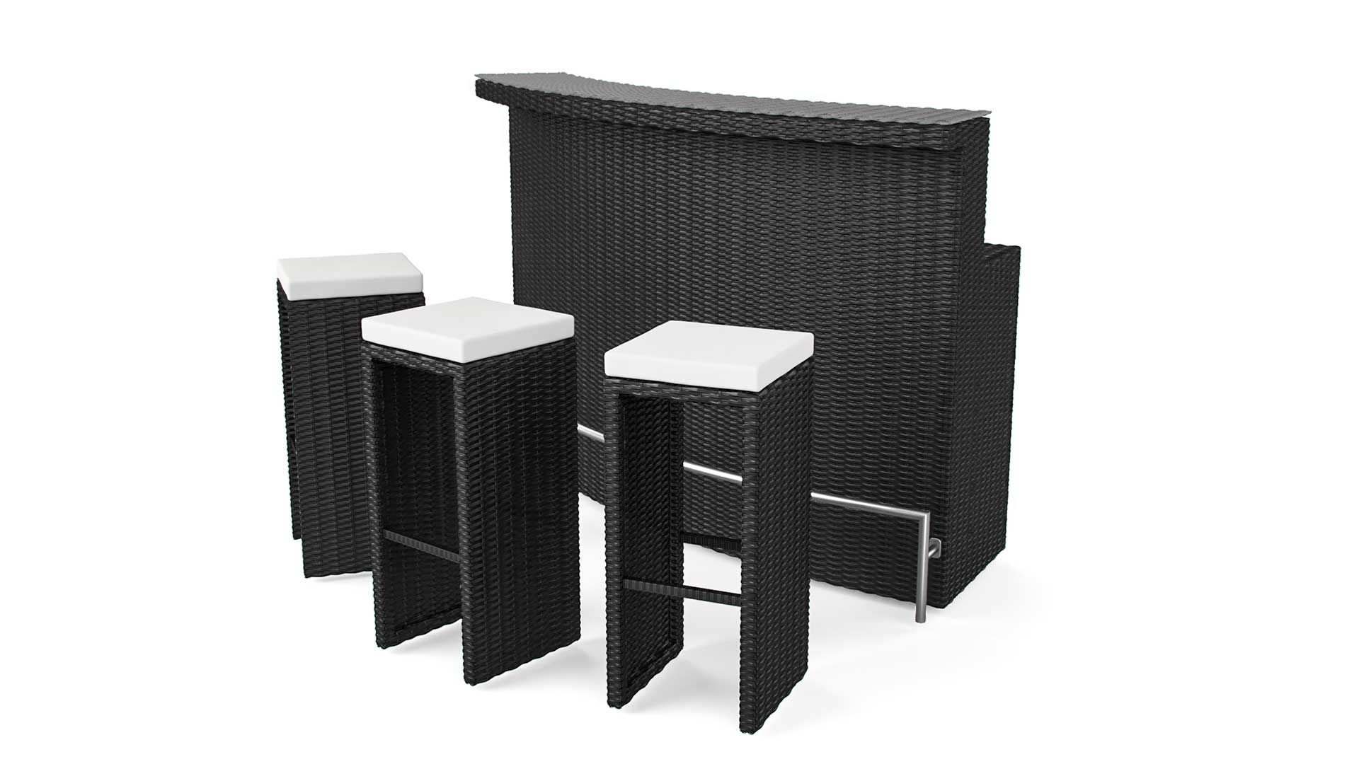 Outdoor rattan bar table sale