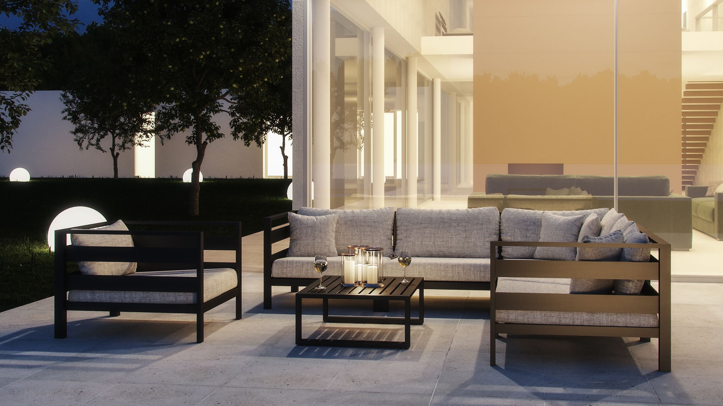 Stylish Garden Furniture Set ADRIANO L arteliadesign.co.uk