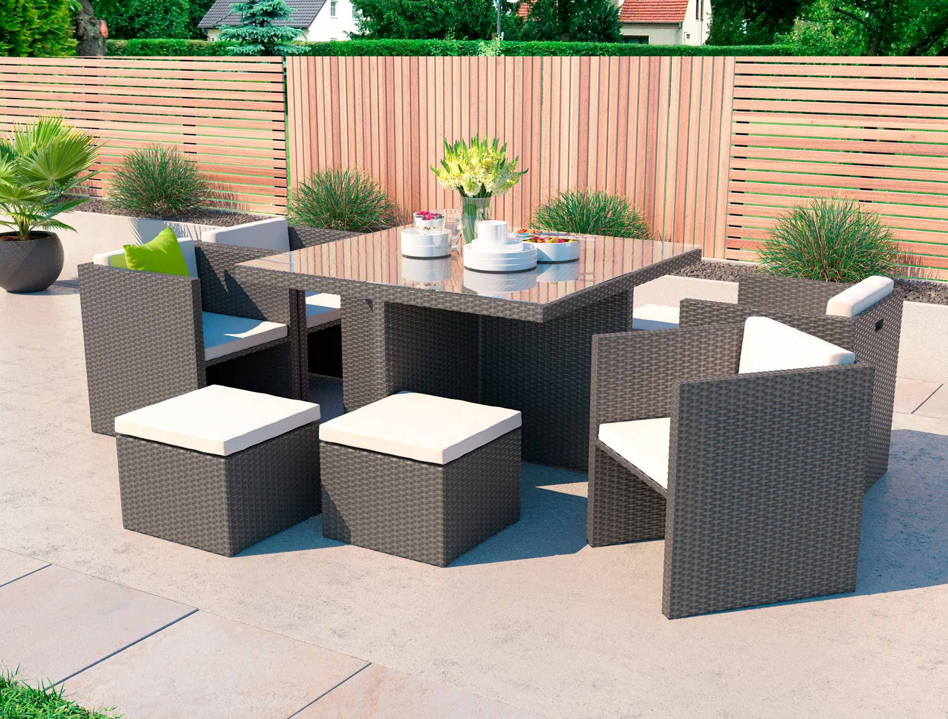 Artelia Purchase The Rattan Cube Dining Set Boreas M That Seats Up Boreas M Modular Cube Set