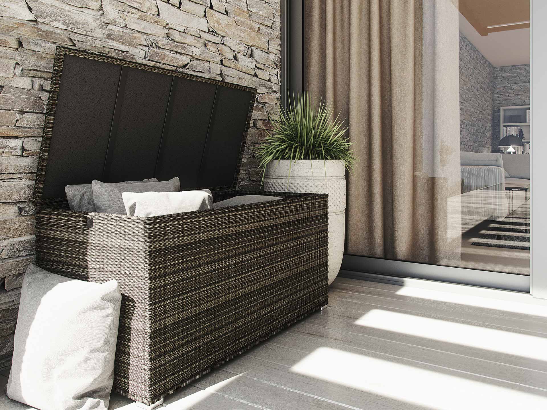 Rattan Storage Chest Corsimo M