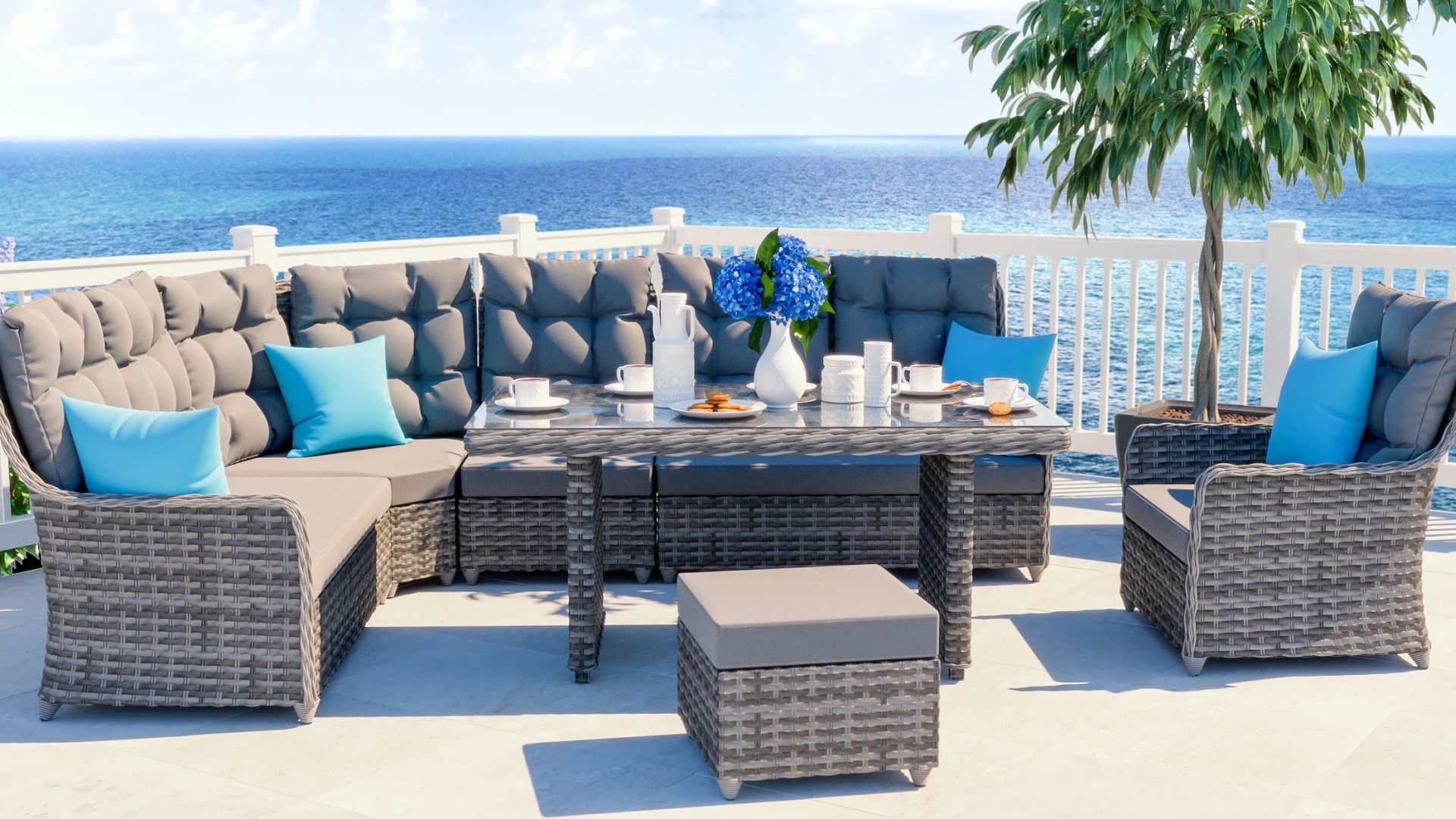 Lounge set with dining table Emma Dining L