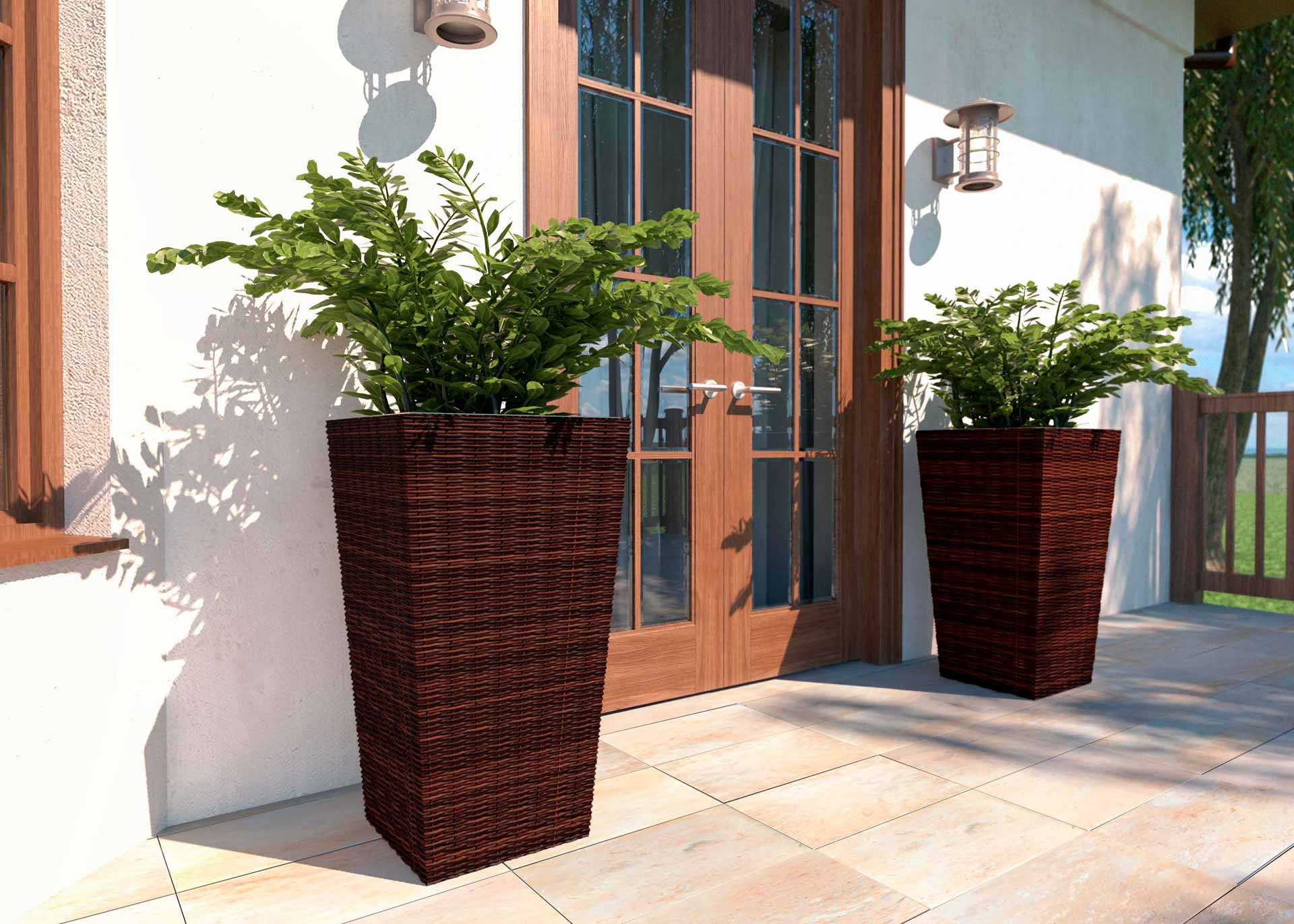 Rattan Flower Pot Flora L