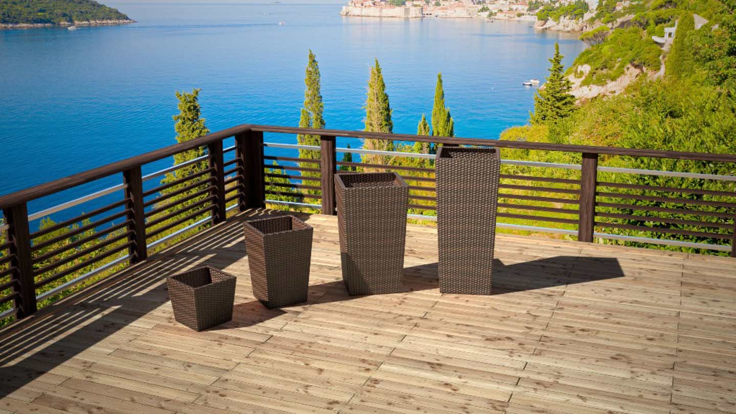 Rattan Flower Container Florinio XL