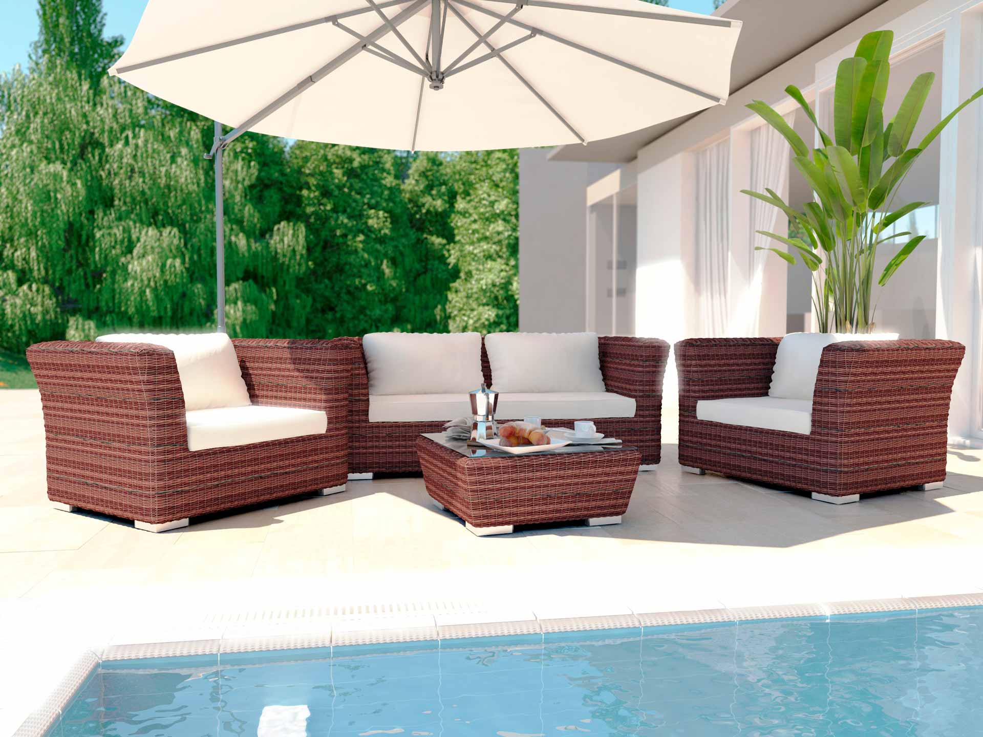 Artelia Rigantona M Round Rattan Patio Set Rigantona M