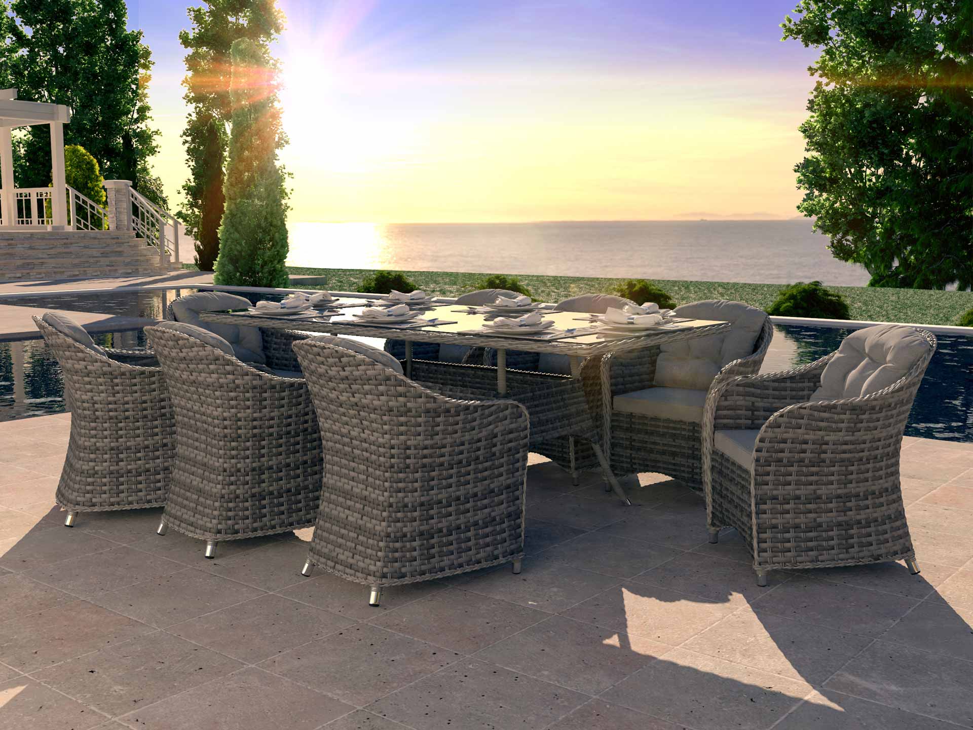 Rattan Dining Collection Velia XL